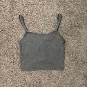 H&M Divided Gray Cropped Tank Top